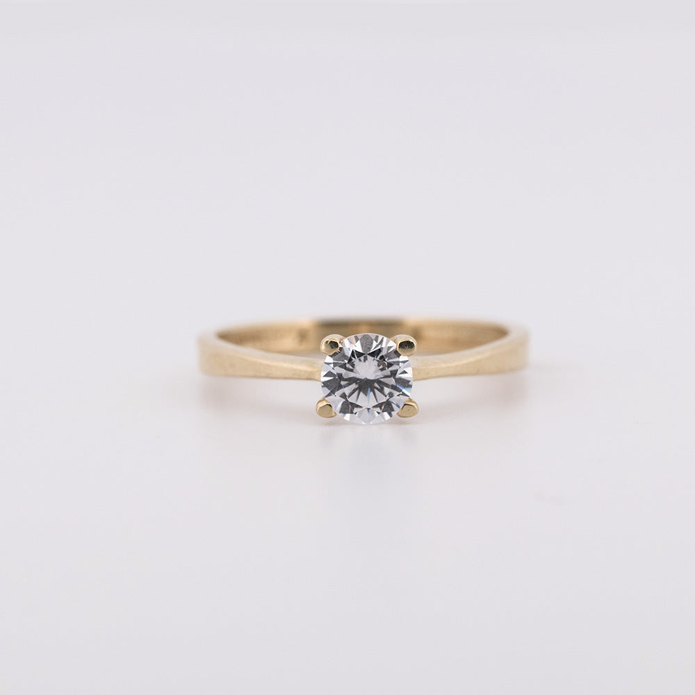 Anillo solitario moño