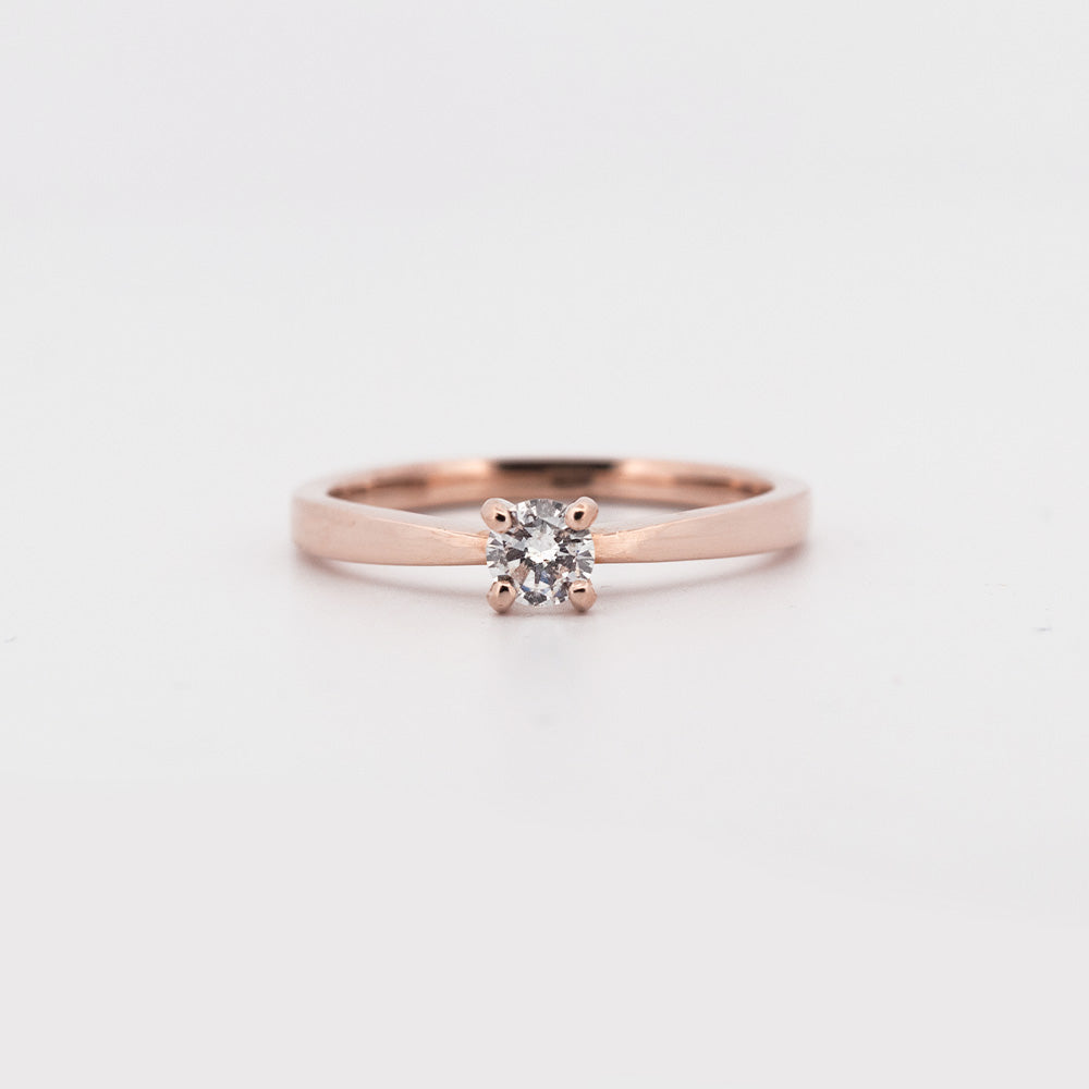 Solitario Oro Rosa