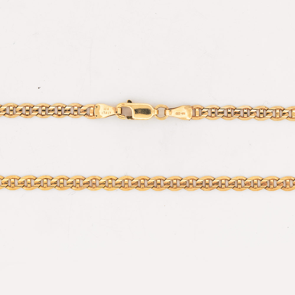 Cadena 14k tejido gucci