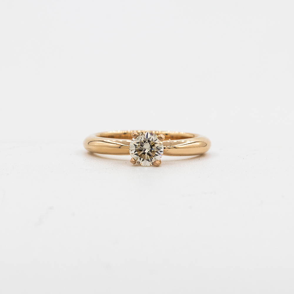 Solitario Oro Rosa .65Ct