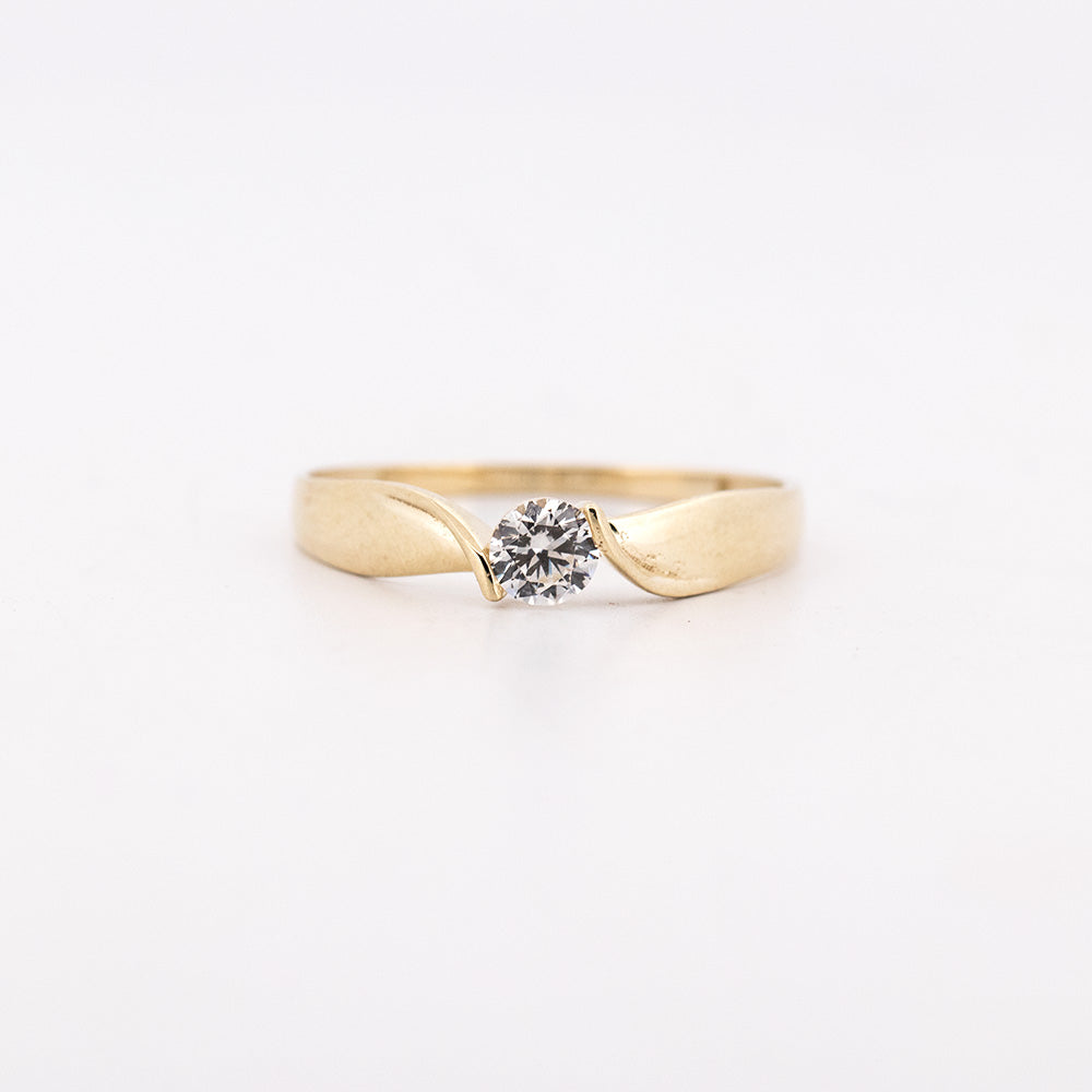 Anillo Solitario Twist