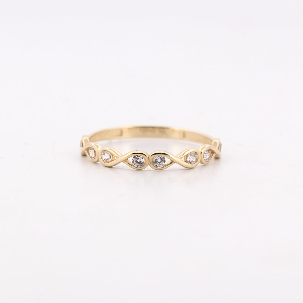 Anillo Infinitos y zirconia