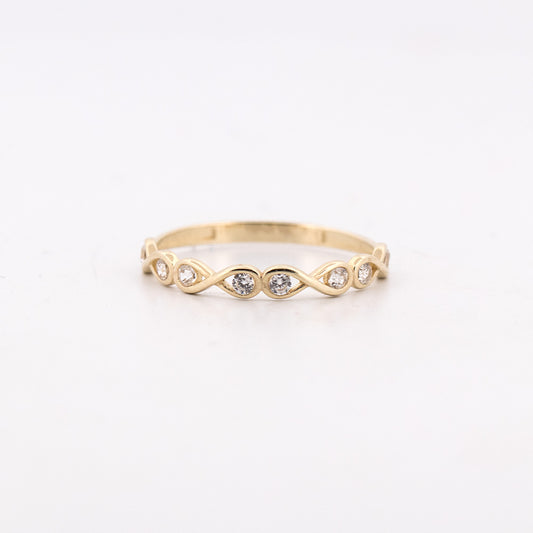 Anillo Infinitos y zirconia
