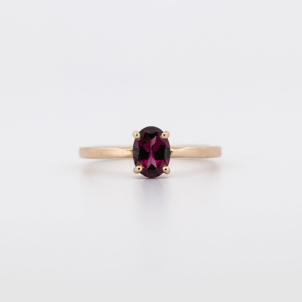 Anillo Luna con Granate