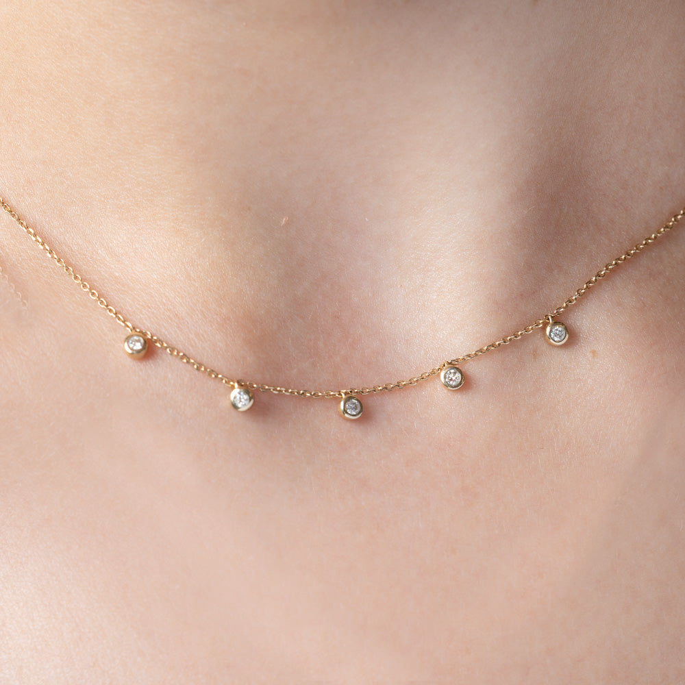 Gargantilla 5 diamantes