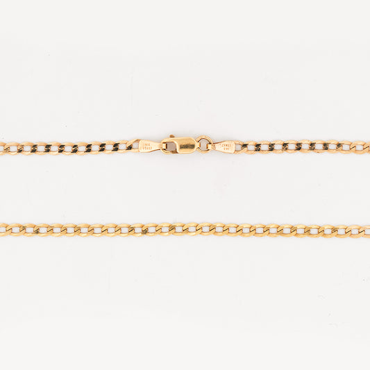 Cadena 14k tejido barbado